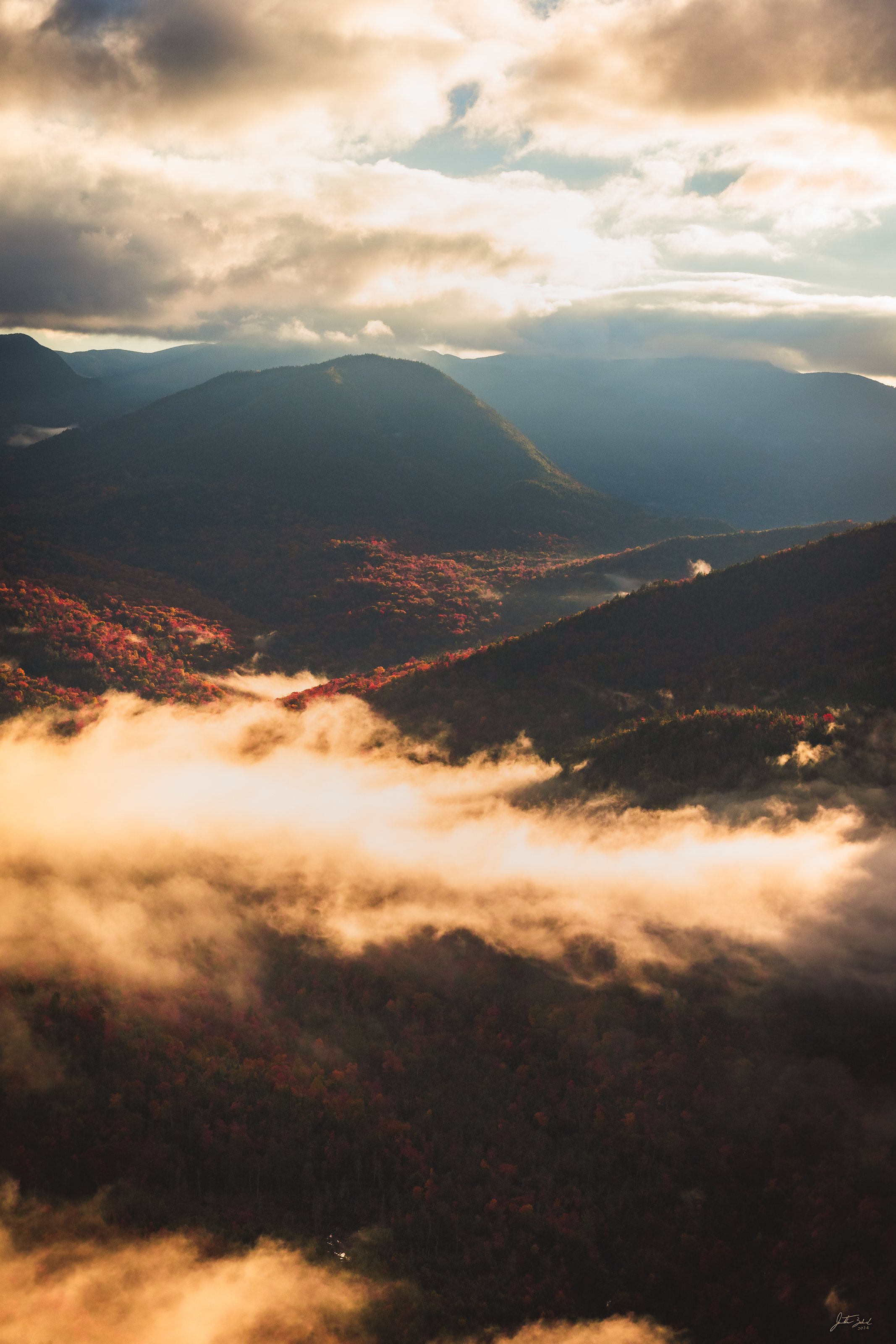 Aerial Morning Light over Calamity Mountain