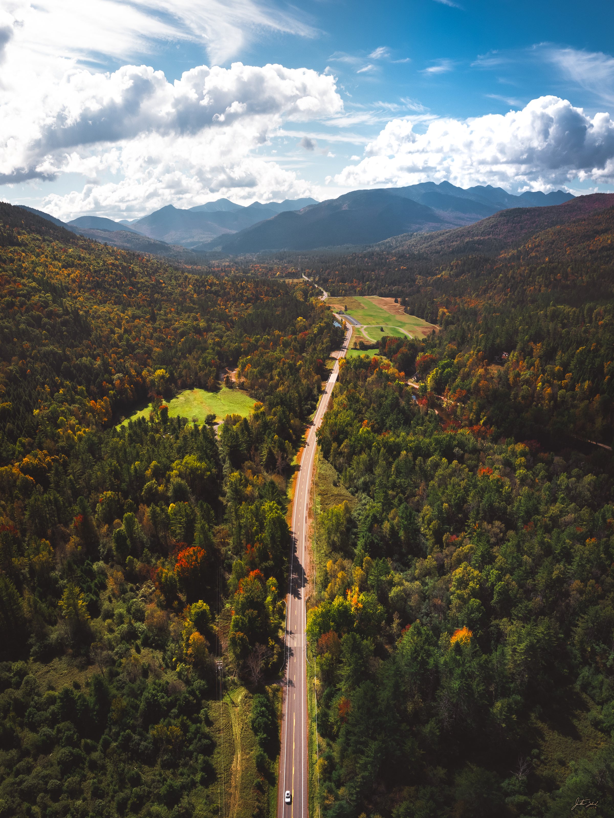 Keene Valley and Marcy Field from Above