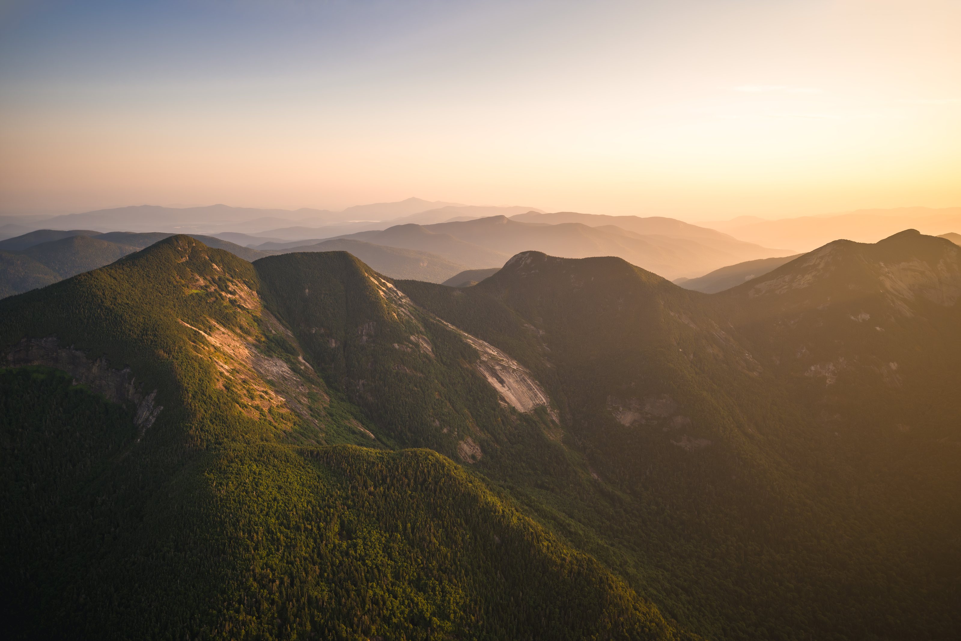 Aerial Sunrise Over the Great Range