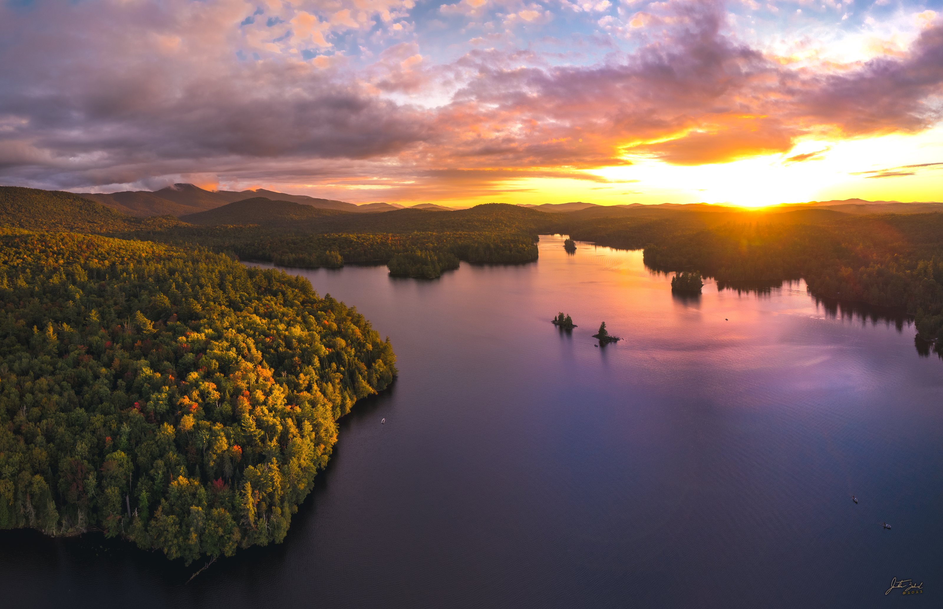Franklin Falls Pond at Sunset