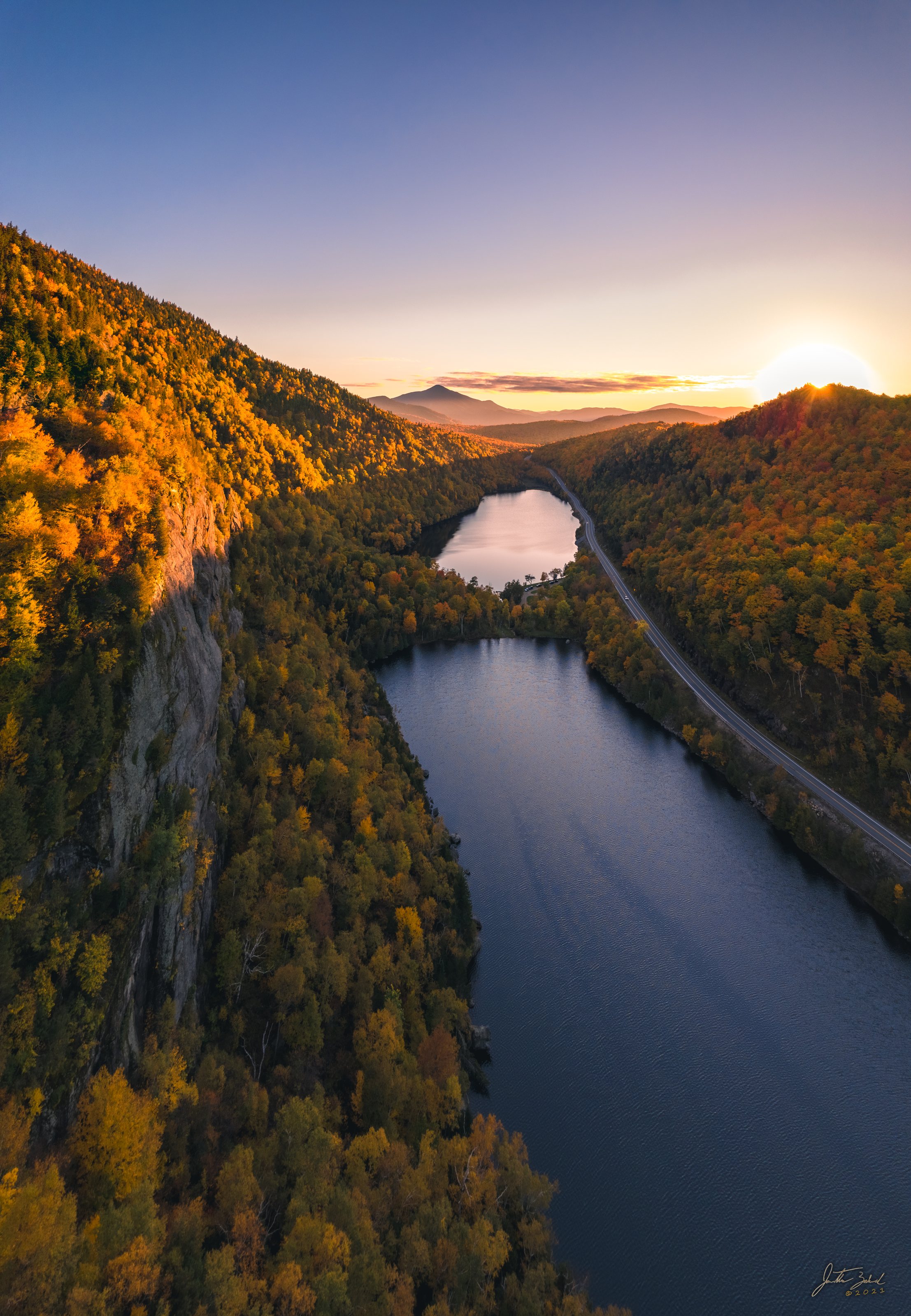 Aerial View over the Cascade Lakes
