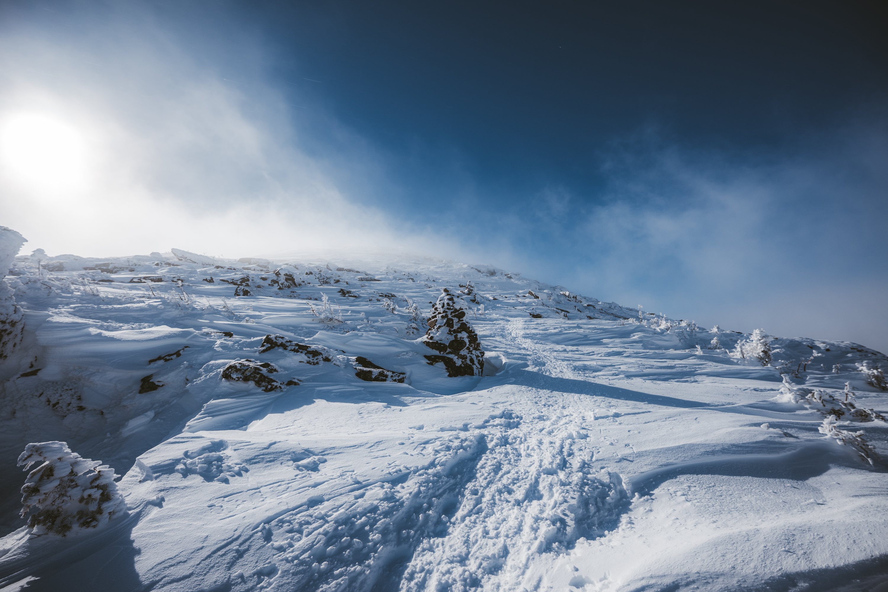 Ascending Algonquin in Winter