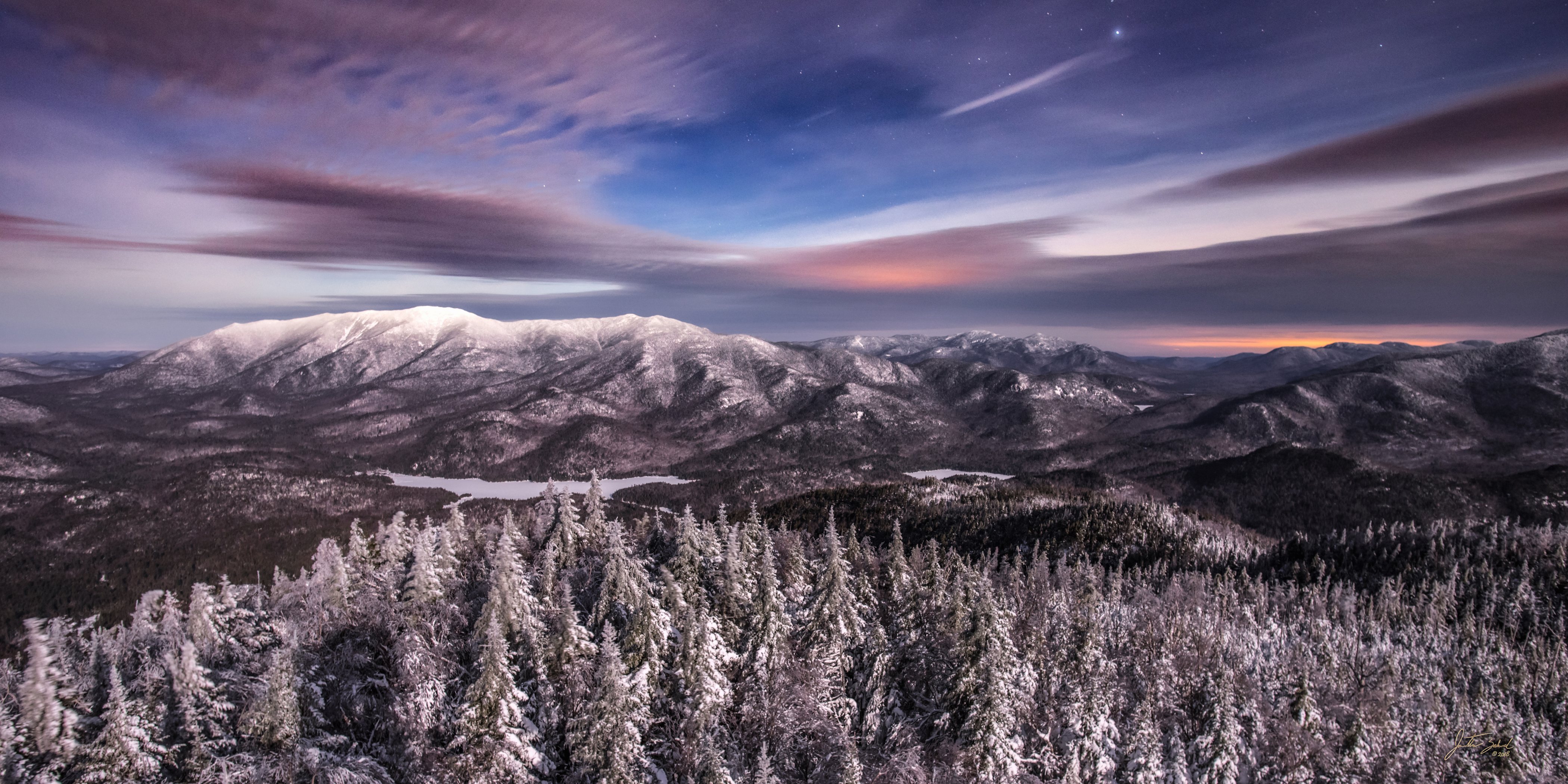 Moonlit Night from Mount Adams