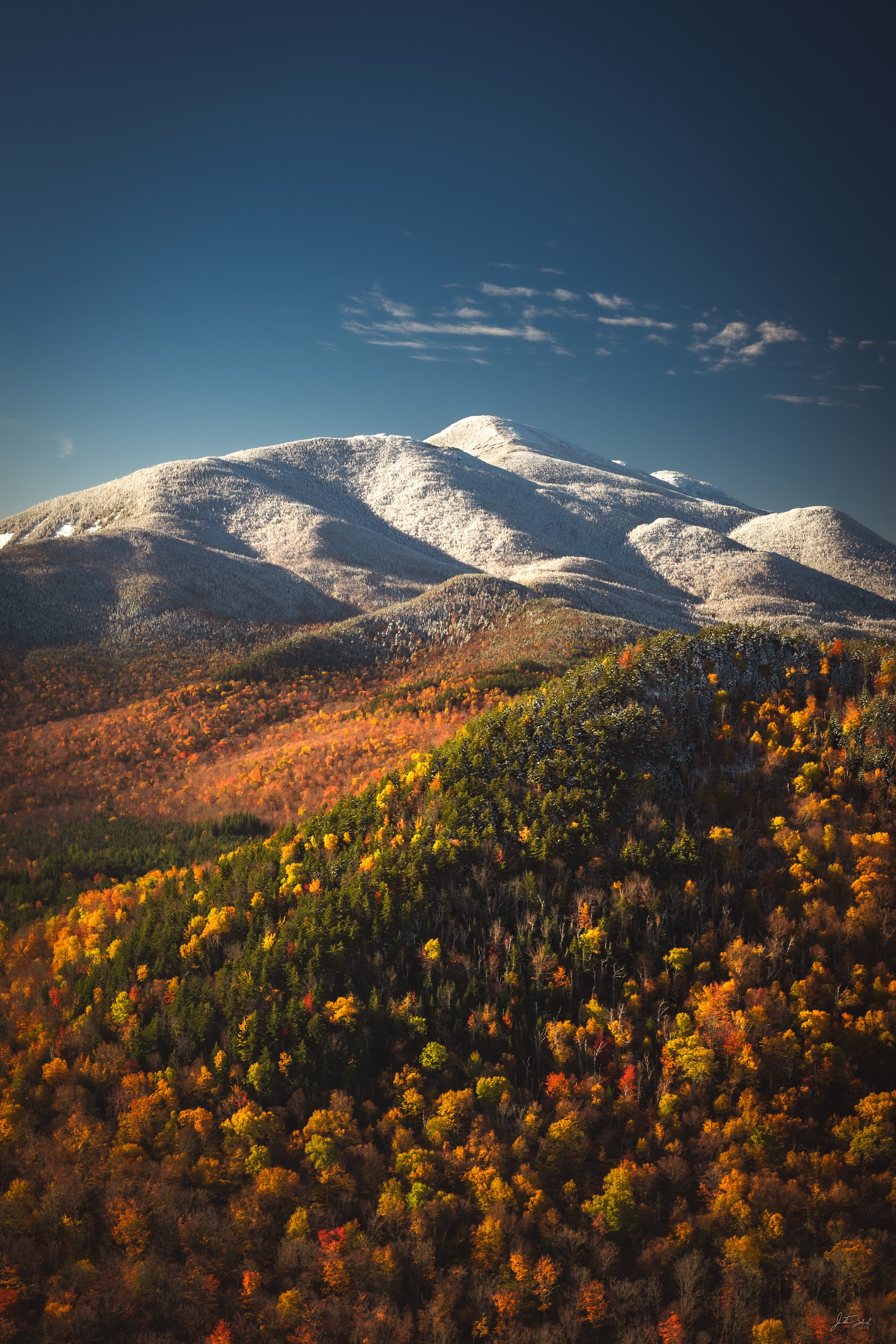 MacIntyre Range in Snow and Foliage