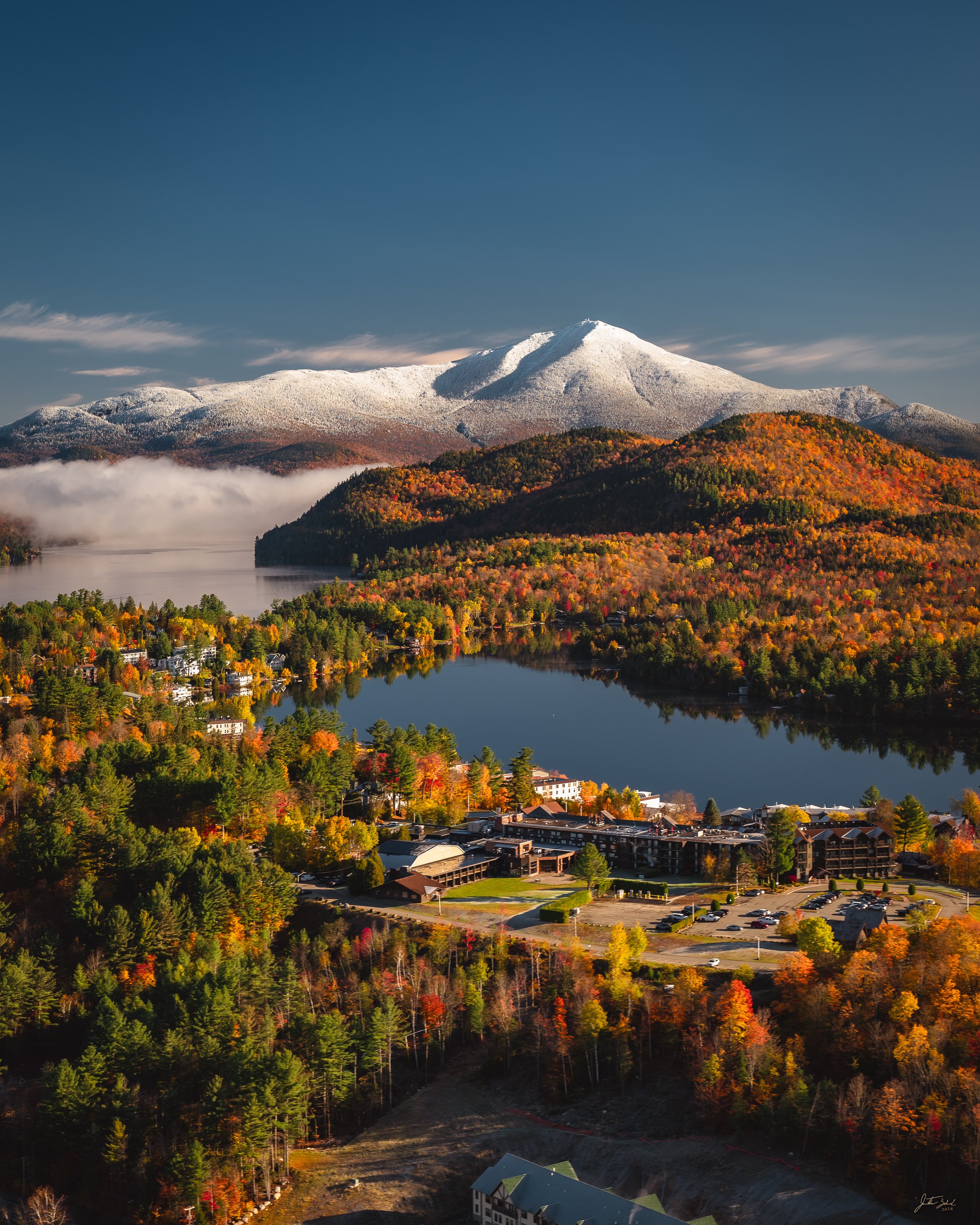 Colliding Seasons over Lake Placid and Whiteface