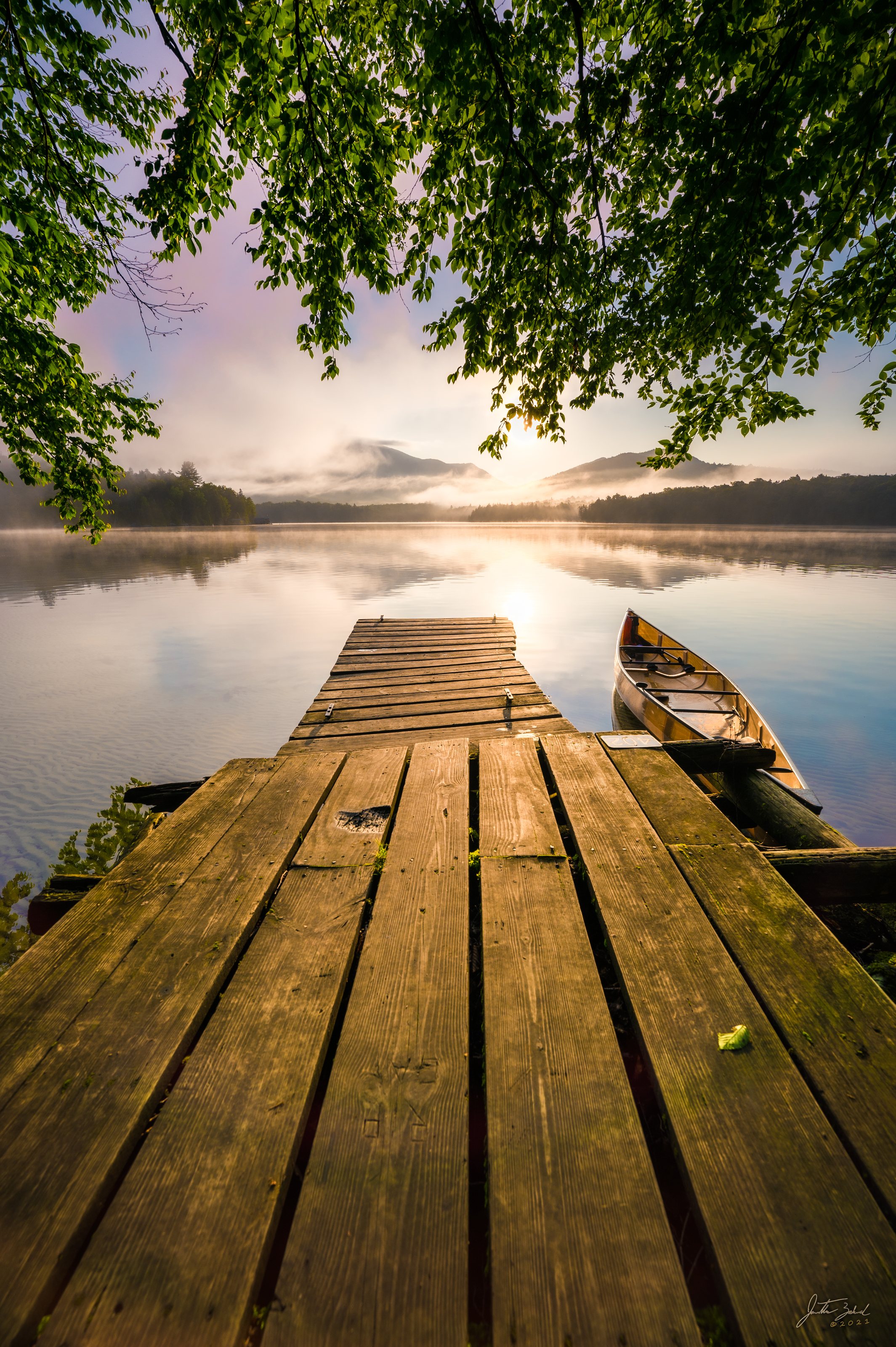 Lake Placid Dock in Morning Light
