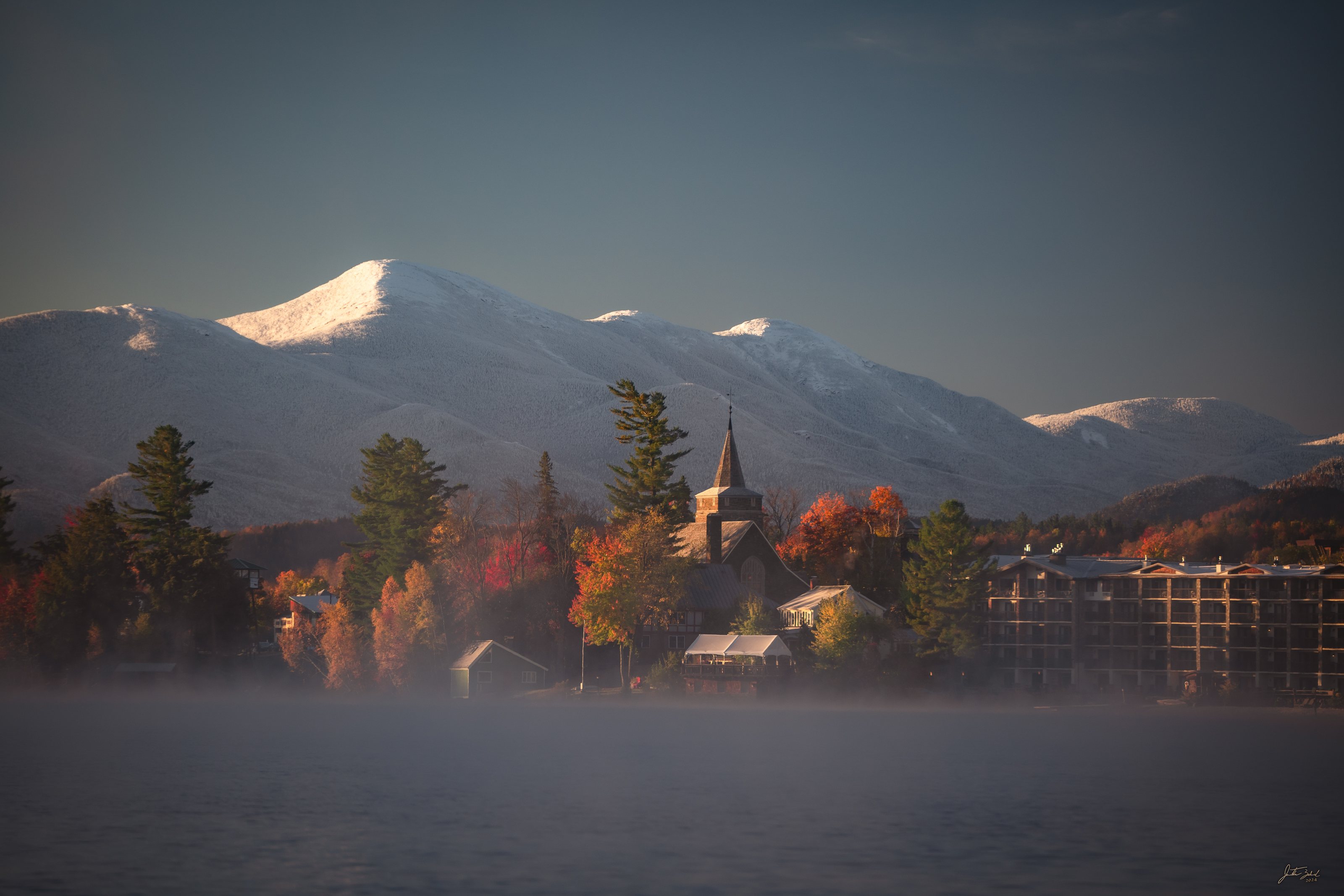 Morning Light over Mirror Lake and MacIntyre Range