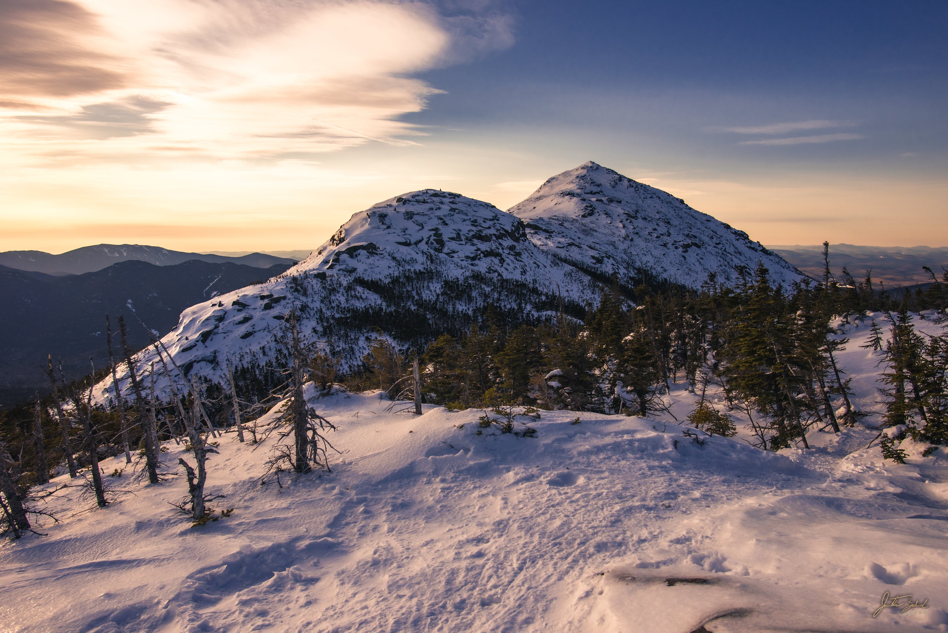 Winter View of Mount Haystack from Horse Hill