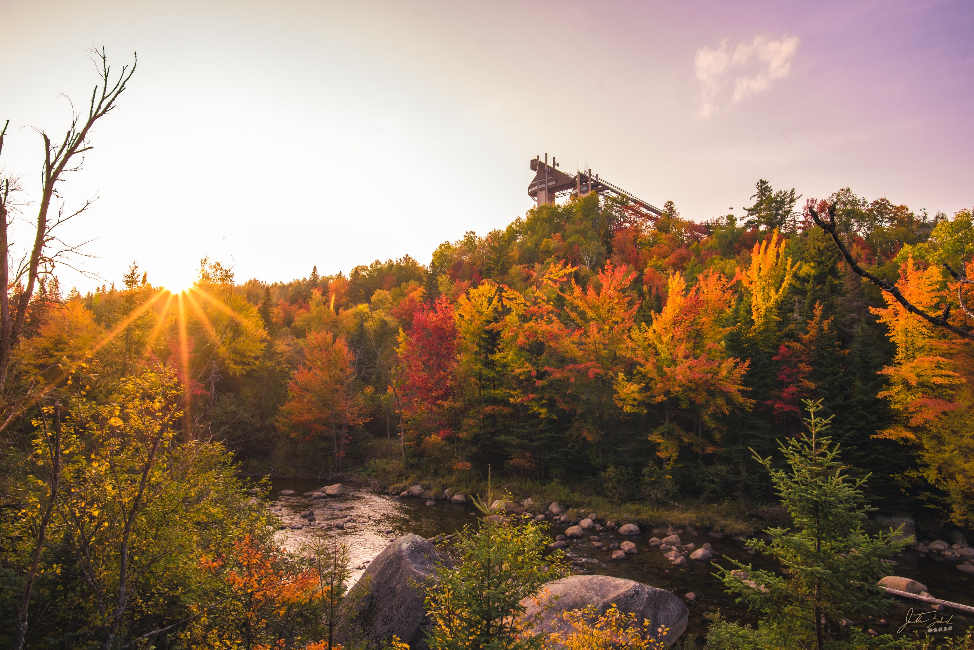 Autumn Light at the Lake Placid Ski Jumps