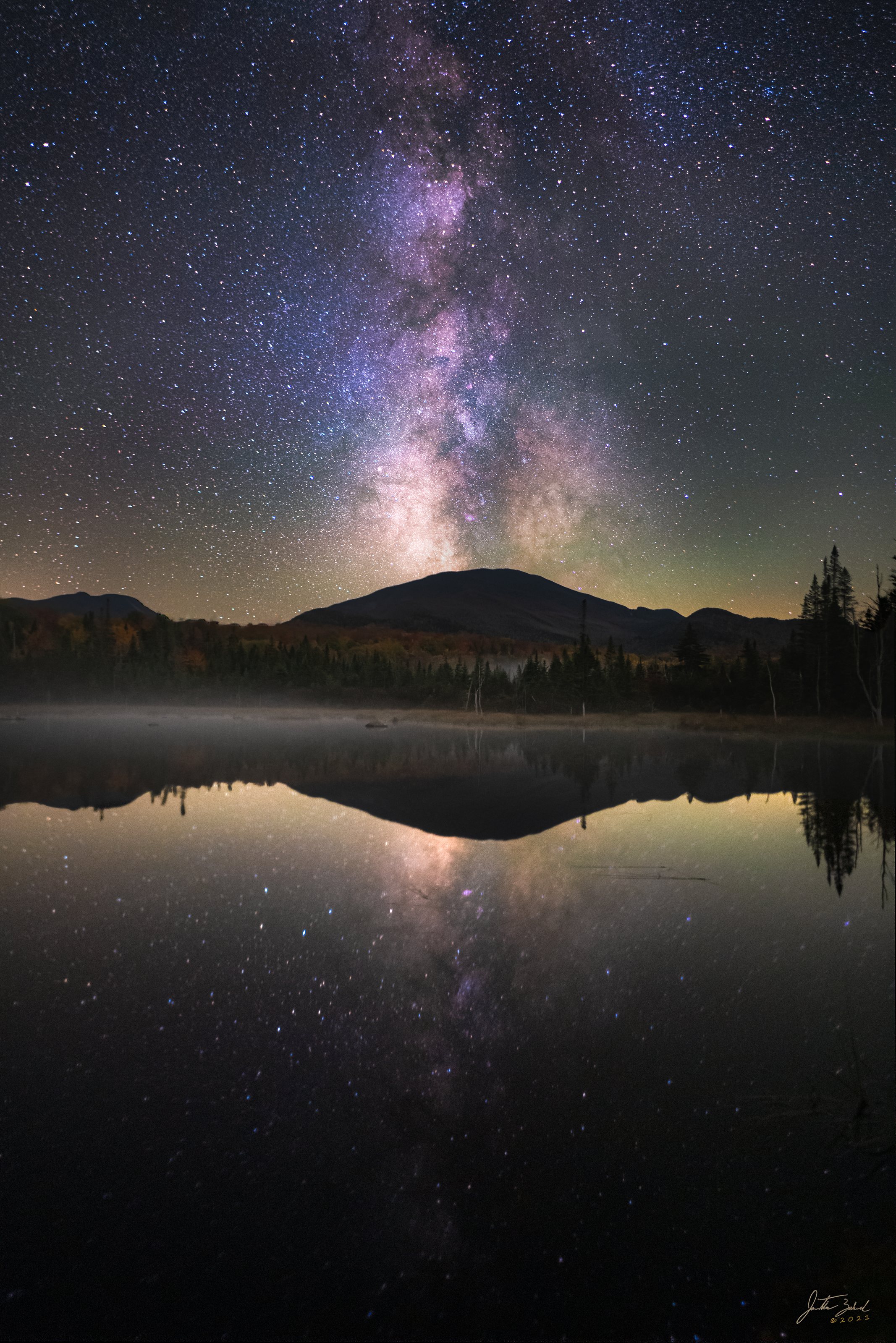 Milky Way over Remote Pond and MacIntyre Range