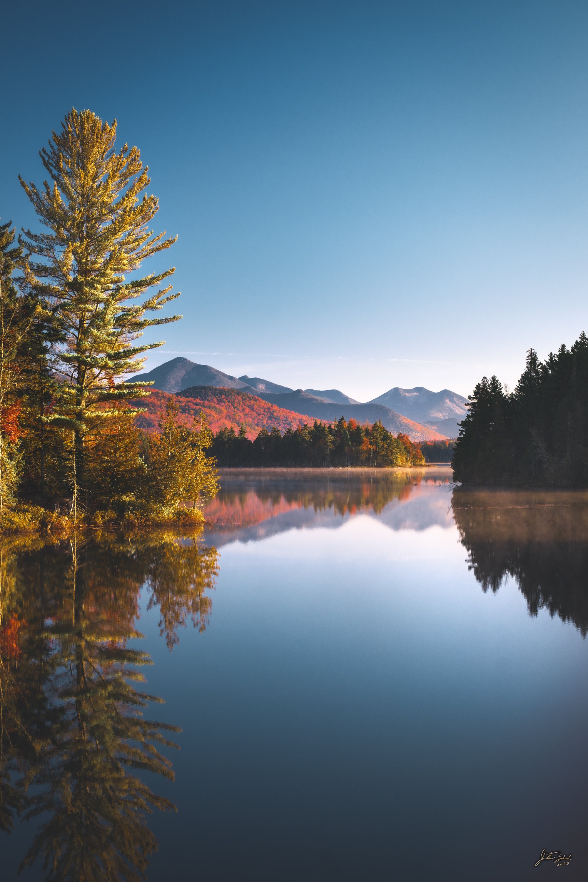 Boreas Ponds and Great Range at Morning Light