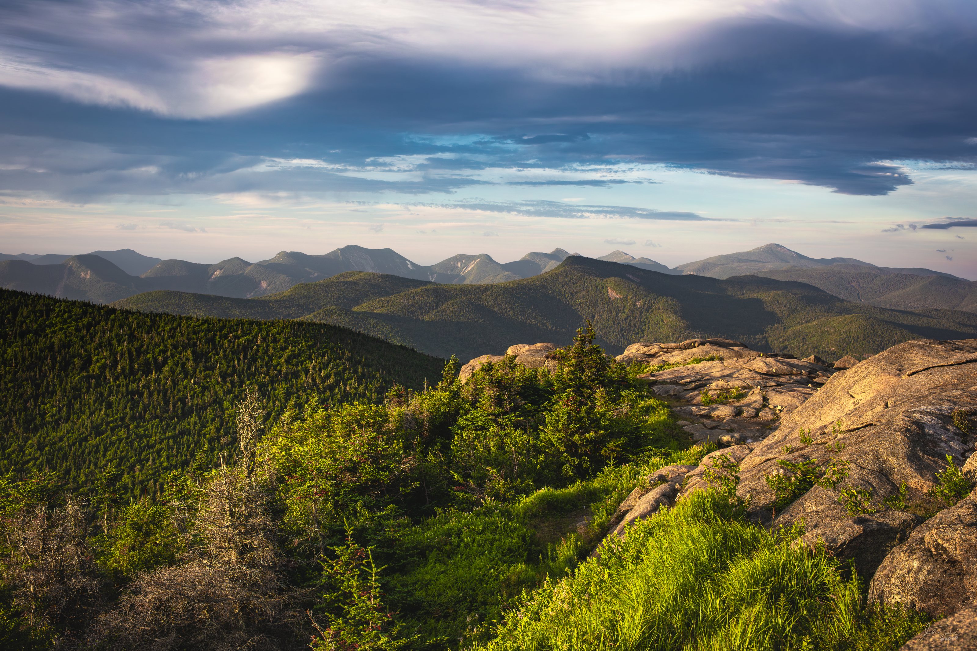 Morning sunlight from Cascade Mountain