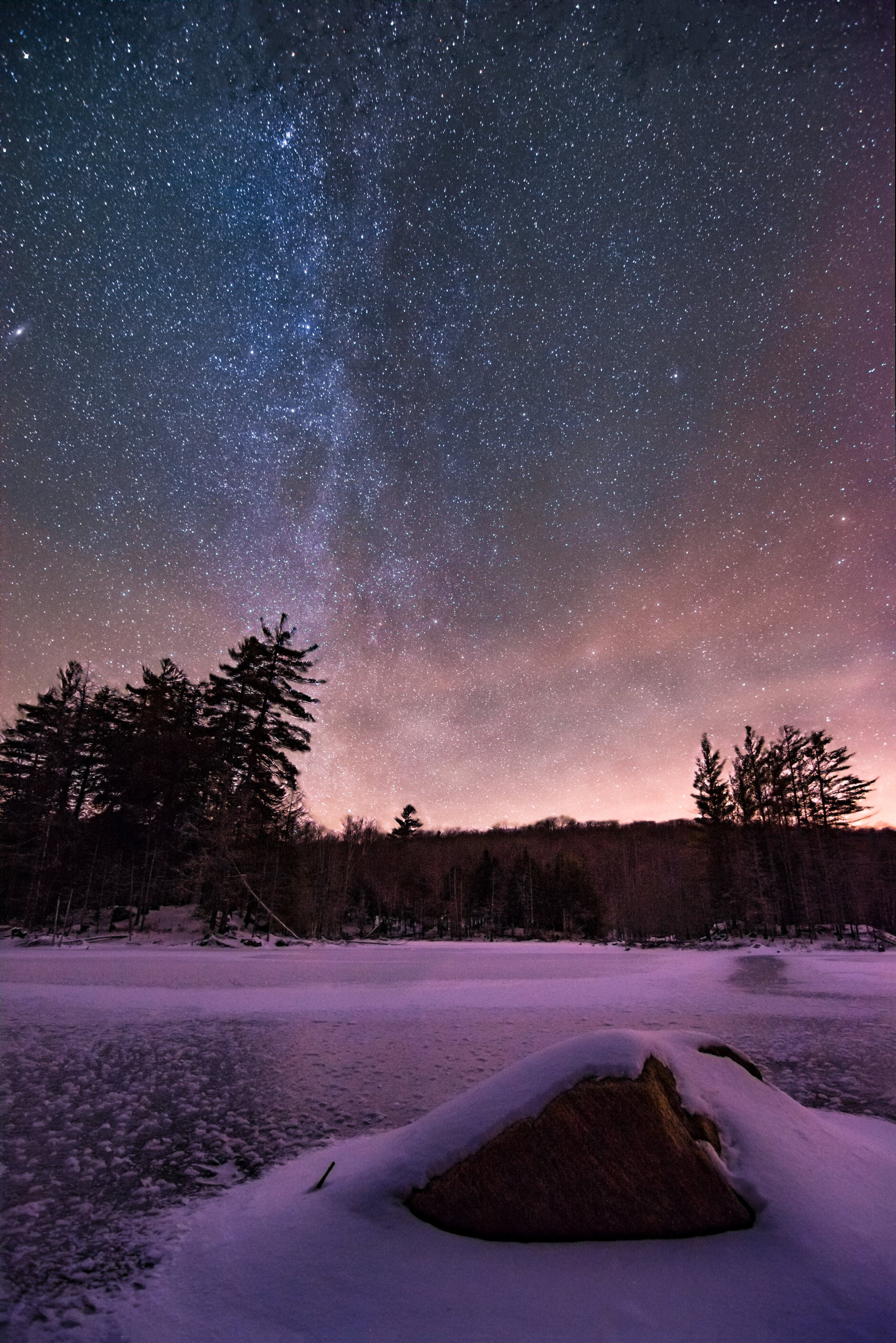 Starlight over Oliver Pond