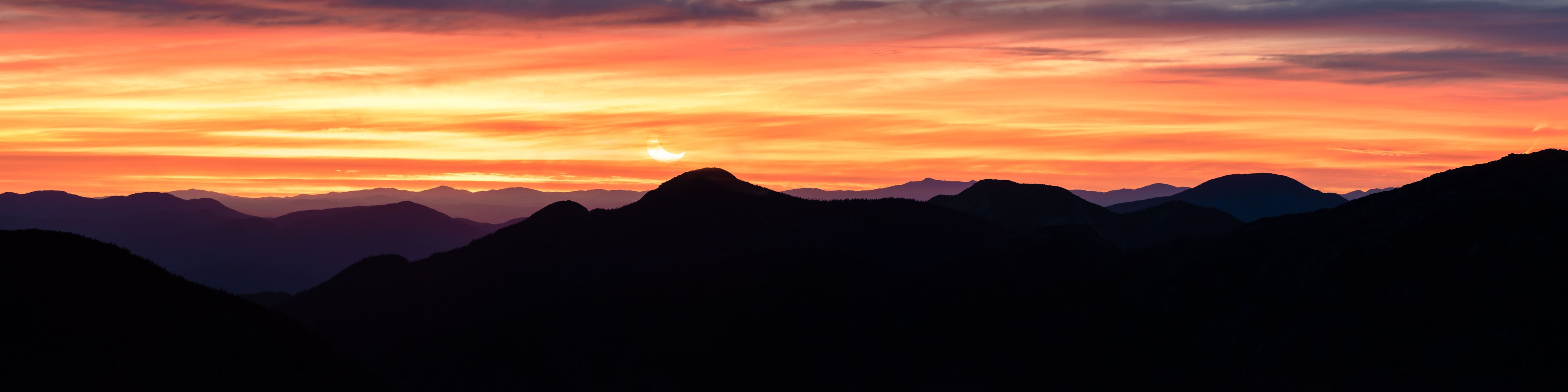 Partial Solar Eclipse over the Great Range