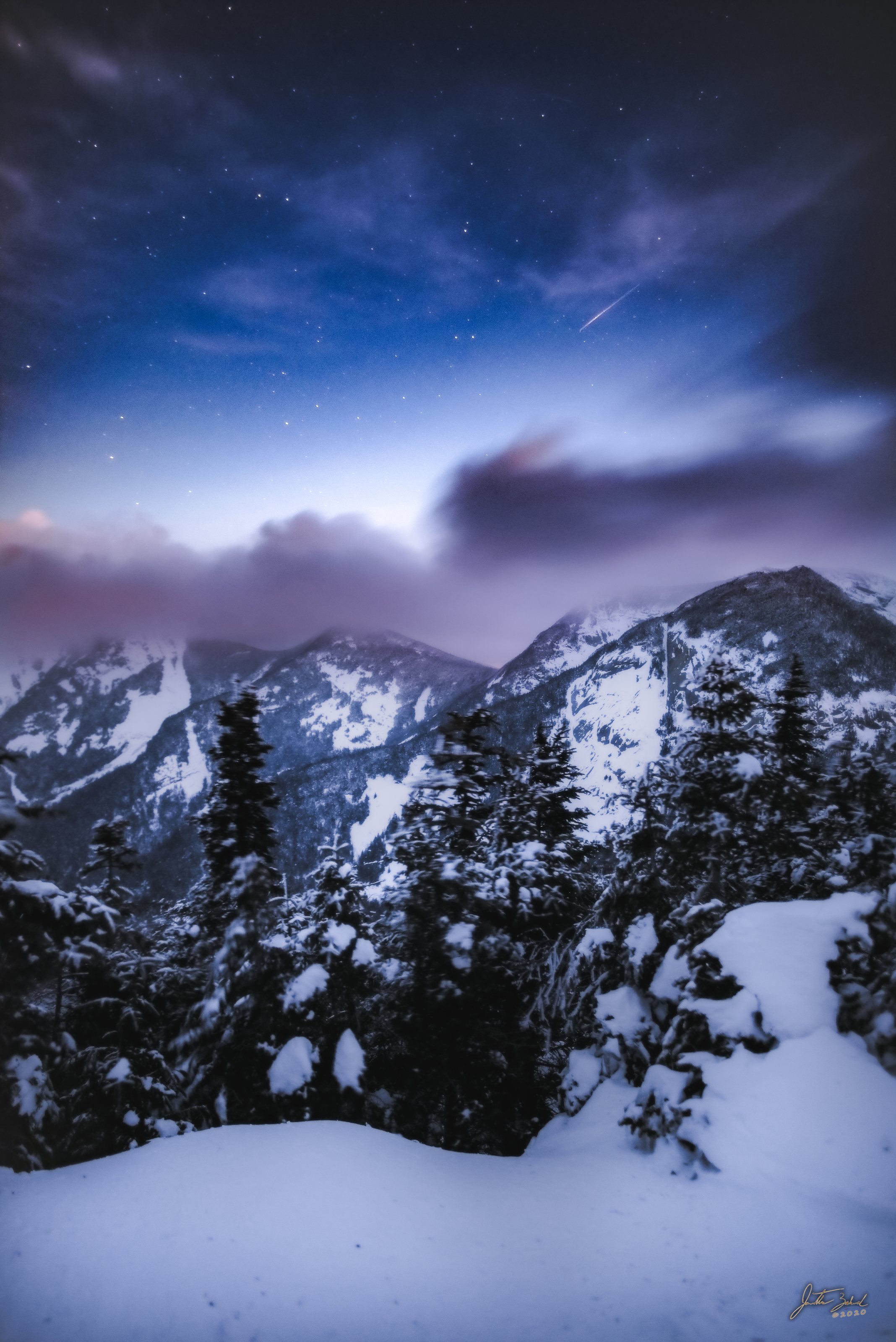Sawteeth under Early Morning Stars