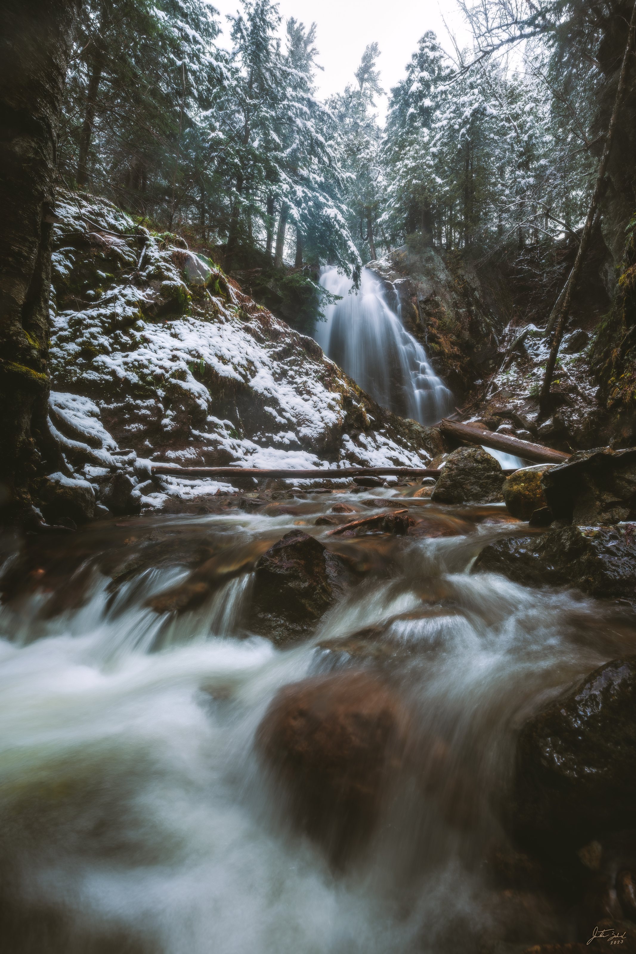 Winter Flow at Stag Brook Falls