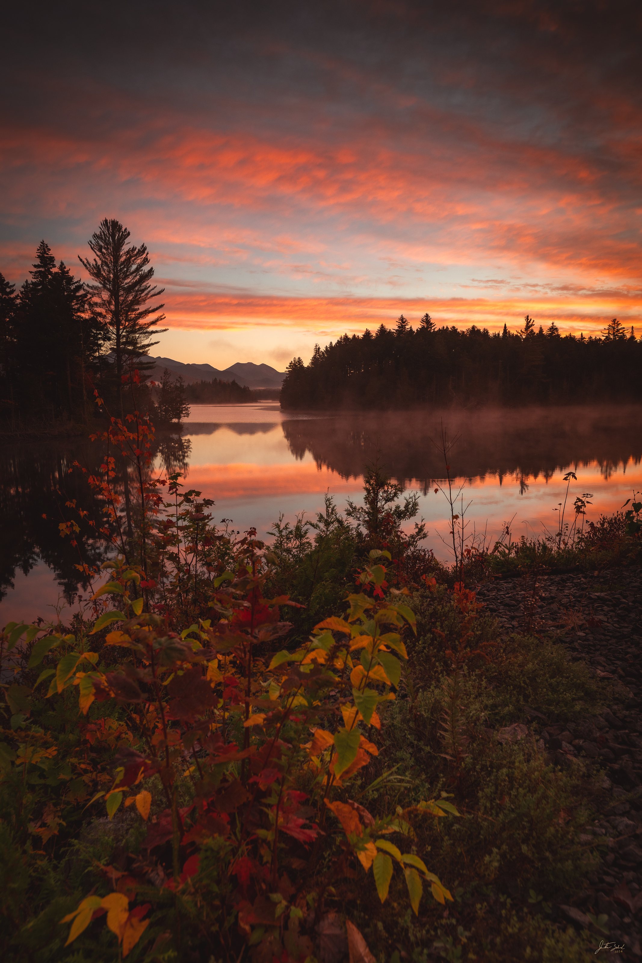Boreas Ponds Shoreline at Sunrise