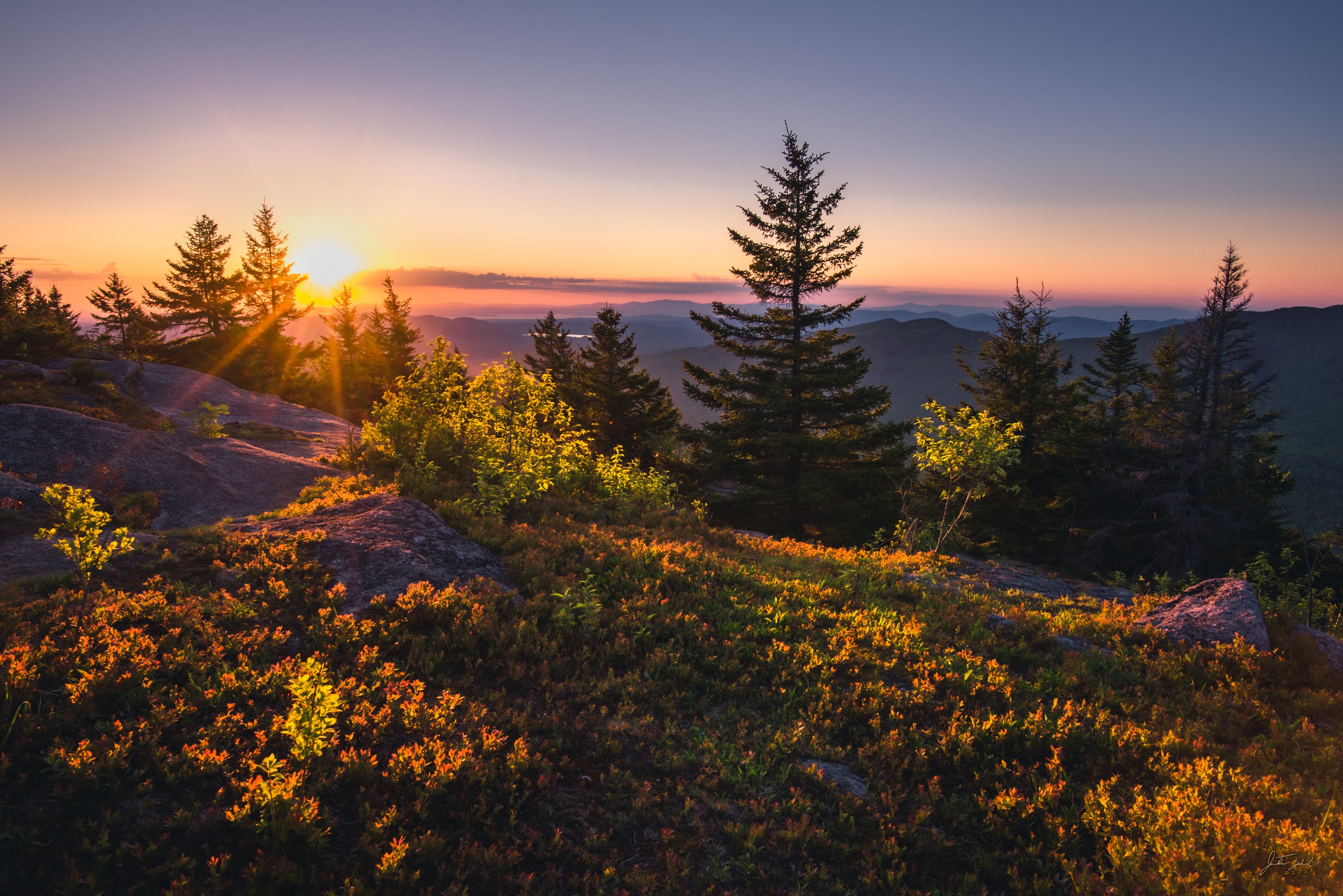 Sunrise Light Over Catamount Mountain