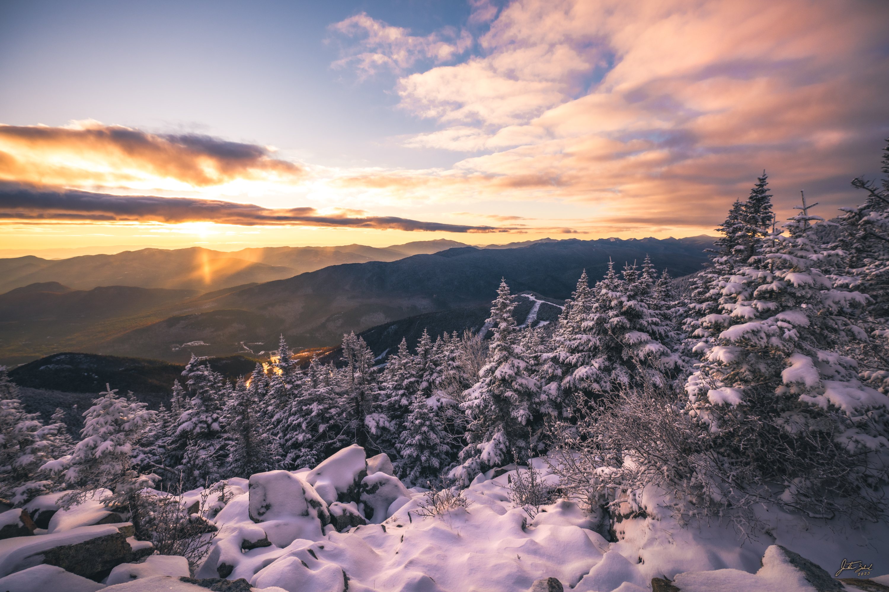 Sunrise from the Whiteface Toll Road